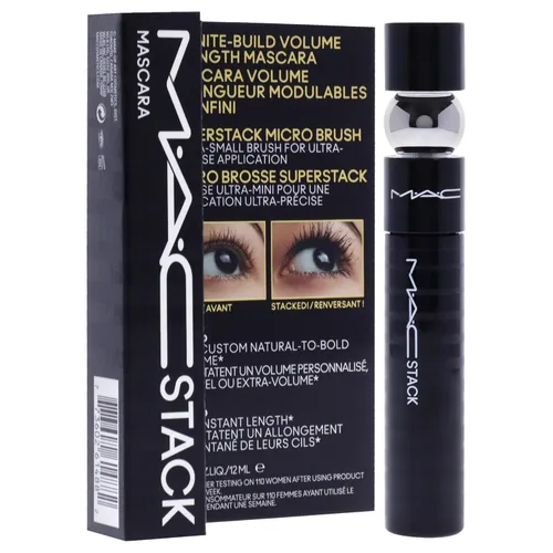 Vista 3 de MAC MAC Stack - Máscara de pestañas Superstack Micro Brush para mujer, 0.41 onzas