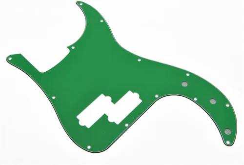 Vista 18 de KAISH Golpeador de 13 agujeros estilo P Bass, placa de rasguño PB para bajo Precision P Bass de USA/México con perla de abulón