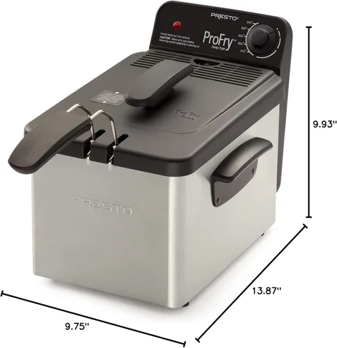 Vista 8 de Presto 05461 ProFry freidora de inmersión de acero inoxidable, talla única , Plateado