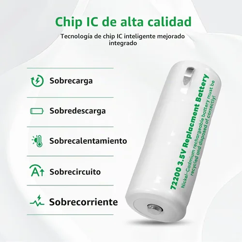 Vista 3 de [Usado] Batería de repuesto para Welch Allyn 72200 3.5V 1500 mAh batería recargable