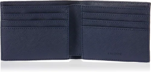 Vista 4 de Lacoste Billetera Billfold para hombre, azul, Azul marinoflor y brillo, talla única