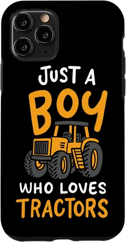 Vista 13 de iPhone XS Max Just A Boy Who Loves Tractors Farmer Estuche de regalo de cumpleaños