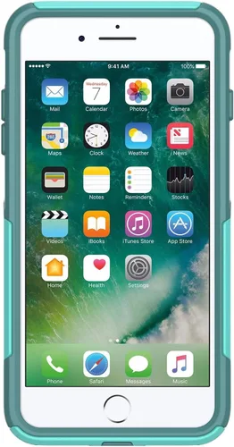 Vista 2 de OtterBox Commuter Series - Funda para iPhone 8 Plus y iPhone 7 Plus (solamente), embalaje no minorista, Aqua Mint Way