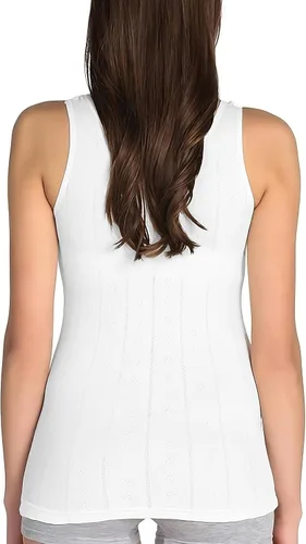 Vista 32 de VAVONNE Camiseta sin mangas tipo camisola para mujer, toda de algodón, aireada, suave y cómoda