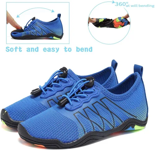 Vista 4 de Zapatos acuáticos para niños y niñas suela ligera y cómoda fácil de caminar calzado acuático y deportivo antideslizante tallas ToddlerLittle KidBig