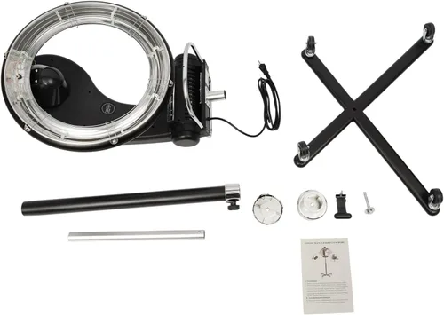 Vista 9 de Secador de pelo infrarrojo profesional orbiting de 1000 W - Secador de salón giratorio independiente con base giratoria giratoria, 3 funciones + 6