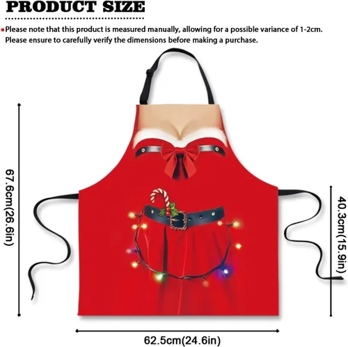 Vista 76 de Dreaweet Delantal de cocina unisex con cuello ajustable de Navidad