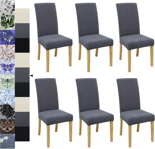 Vista 92 de Fundas para Sillas de Comedor, Juego de Fundas para Sillas de Comedor de 4 Piezas, Fundas Elásticas para Sillas de Cocina, Fundas para Sillas