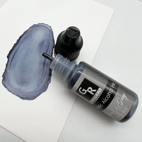 Vista 3 de Juego de tinta de alcohol metálico, 26 colores metálicos a base de alcohol para arte de resina, arte fluido, manualidades de resina, placa de Petri