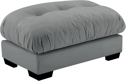 Vista 93 de Reposapiés Otomano Tapizado de Terciopelo con Cojín para Sofá Seccional Sofá 300 libras para Sala de Estar (Beige)