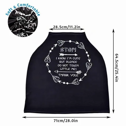 Vista 4 de Funda elástica para asiento de automóvil para bebé, niños y niñas. Negro