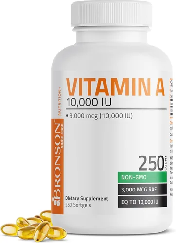 Vista 7 de Bronson Vitamina A 10,000 UI Fórmula Premium Sin OMG Apoya la Visión Saludable y el Sistema Inmunológico y el Crecimiento y Reproducción Saludables