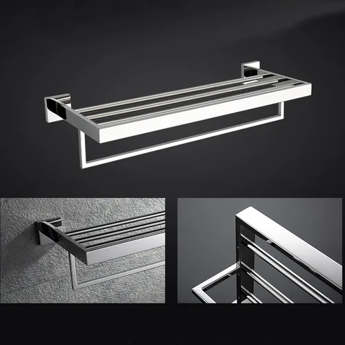 Vista 2 de Towel Racks for Bathroom, Towel Rack Wall Mounted with Tower Bars, Stainless Steel Bathroom Shelf, Hand Towel Holder for Bathroom Wall, Bathroom