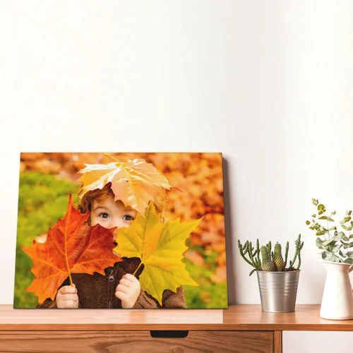 Vista 3 de ONCUSTOM Lienzo fotográfico, regalo personalizado para papá, padre de hija, hijo, esposa, lienzo personalizado, arte de pared, regalo para el día