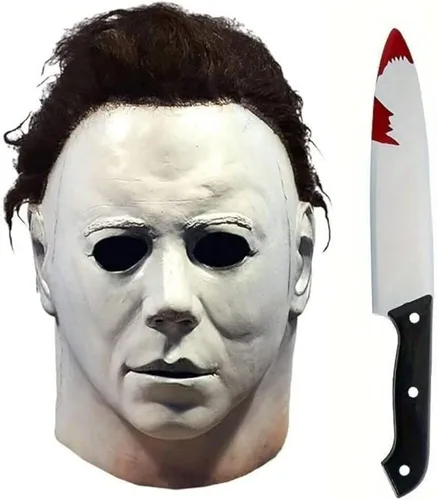 Vista 6 de Boolavard Máscaras de Michael Myers para Halloween, disfraz de terror, cosplay, accesorios de látex