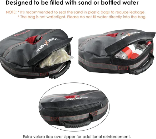 Vista 2 de MaxxMMA bolsa de entrenamiento de peso funcional con doble extremo y ancla (sin relleno) - Bolsa de boxeo para entrenamiento de boxeo, artes