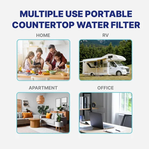 Vista 9 de NU Aqua Sistema de filtro de agua de ósmosis inversa de 8 etapas para encimera RO con UV Filtros de membrana de agua de sedimentos, carbono, malla
