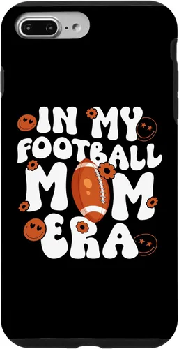 Vista 9 de Funda para iPhone 14 Groovy In My Football Mom Era Funny Football Mama Boys Girls