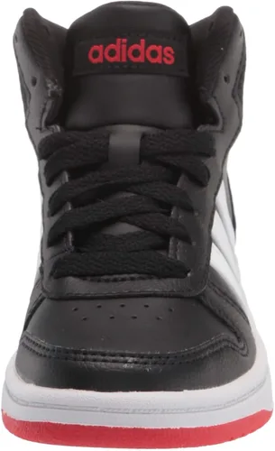Vista 2 de adidas Zapatos de baloncesto para niños Hoops Mid 2.0, OnixShock YellowAsh Silver