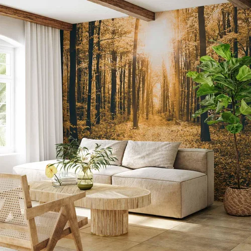 Vista 40 de artgeist Mural de pared premium Bosque púrpura, 79 x 55 pulgadas, papel tapiz no tejido, decoración de pared de vellón, impresión fotográfica