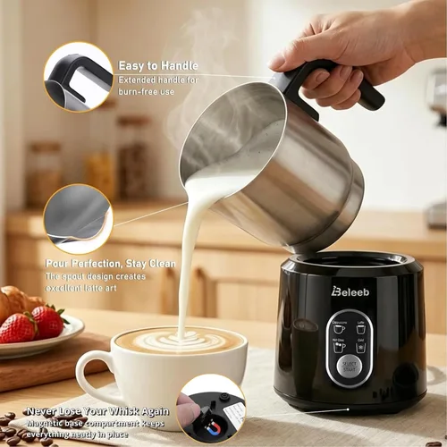 Vista 9 de Espumador de leche desmontable y vaporizador: espuma manos libres