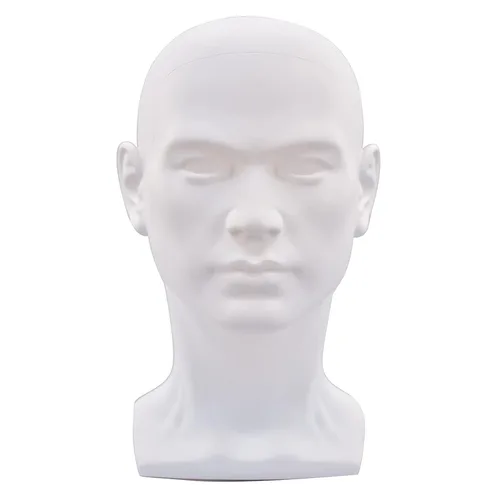 Vista 7 de Maniquí de plástico con cabeza de maniquí realista para hombre