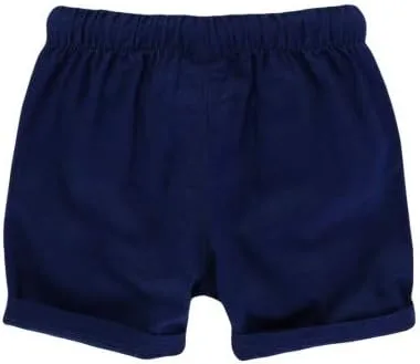 Vista 6 de HILEELANG Pantalones cortos chinos de verano para niños pequeños, de algodón, elásticos, con cordón, para uniforme escolar, 2