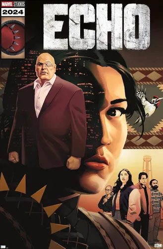 Vista 9 de Trends International Marvel Echo - Póster de pared con portada de cómic, 22.4 pulgadas de largo x 14.7 pulgadas, versión enmarcada en madera