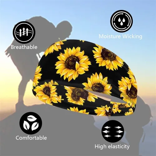 Vista 3 de Diadema deportiva para hombres y mujeres, banda de sudor antideslizante, banda de moda para ejercicio, yoga, correr, baloncesto, atletismo
