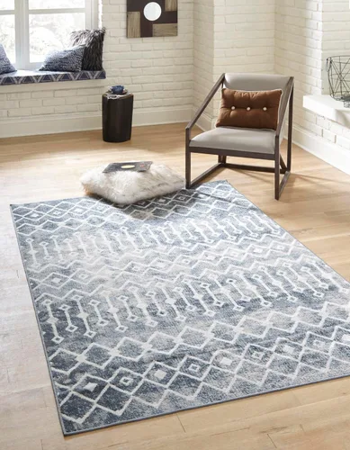 Vista 8 de Unique Loom Bohemian Trellis Collection - Alfombra rectangular de 2 x 3 pies 1 pulgada, color rosa polvoriento/marfil