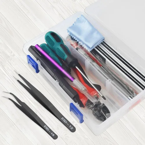 Vista 2 de Kit de herramientas de modelo Gundam profesional de 26 piezas, herramientas básicas, juego de manualidades, kit de herramientas de construcción