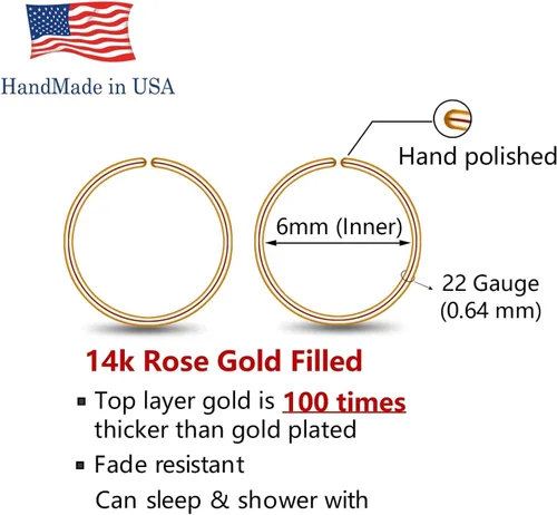 Vista 105 de Small Gold or Sterling Silver Huggie Hoop Earrings for Women Cartilage Nose Helix Tragus