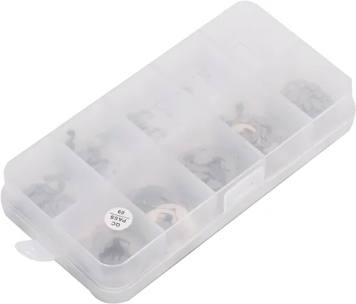 Vista 3 de Gaeirt Arandela de clip E, anillos de presión E Clip E Clip Circlip Surtido Kit de acero inoxidable premium para ejes y otras piezas móviles