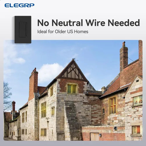 Vista 5 de ELEGRP Interruptor digital de atenuación de luz para luces LED / CFL regulables de 300 W e incandescente/halógeno de 600 W, interruptor de luz LED