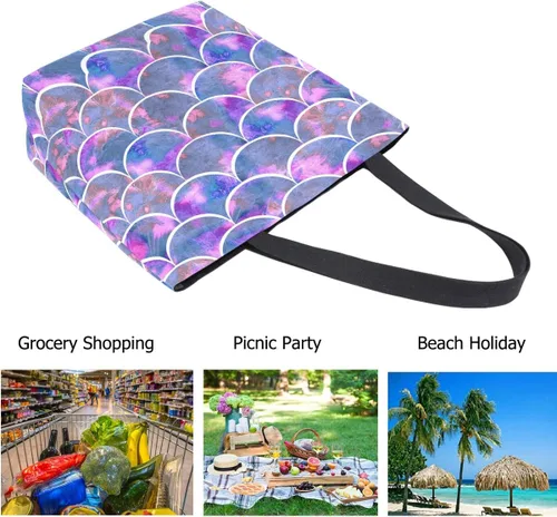 Vista 4 de Bolso de hombro extra grande con estampado de estilo de moda para viajes en la playa, fin de semana, gimnasio, compras de comestibles