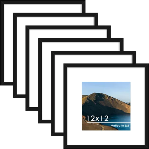 Vista 25 de PEALSN - Juego de 6 portarretratos de 5 x 7 pulgadas para fotos de 4 x 6 pulgadas con paspartú/5 x 7 pulgadas sin paspartú, para montaje en Negro