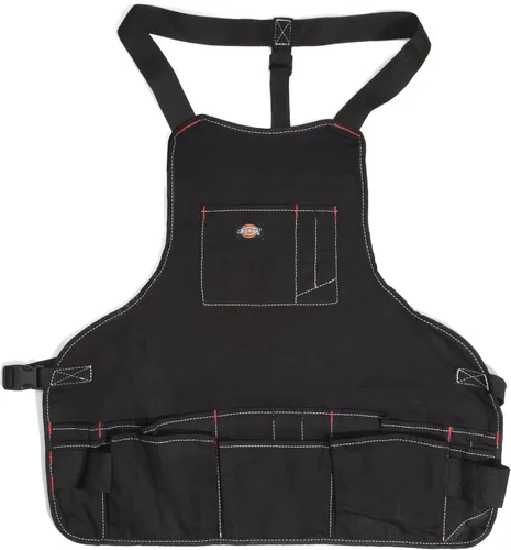 Vista 4 de Dickies Delantal de taller con pechera, 16 bolsillos Negro