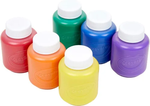 Vista 4 de Pintura de Crayola lavable para niño (6 colores surtidos) 2 oz cada una, paquete de de 1, Variados Varios