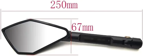 Vista 3 de Para Kawasaki Z250 Z300 250R Z900 Z650 Z800 NINJA 250 300R 300 CNC Espejos retrovisores Moto Retrovisores Espejos Laterales Accesorios Espejo Negro