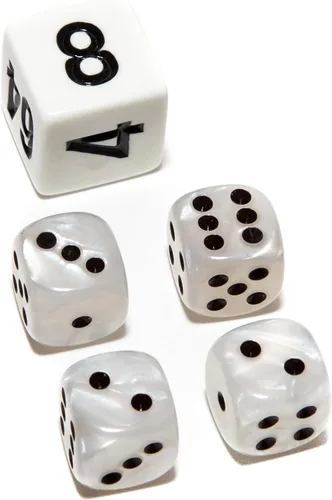 Vista 30 de Bello juegos Deluxe dados de imitación de mármol sets-black/, Azul, 5/8