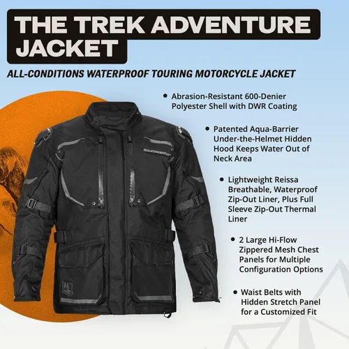 Vista 7 de Tourmaster Chaqueta de moto Trek Adventure
