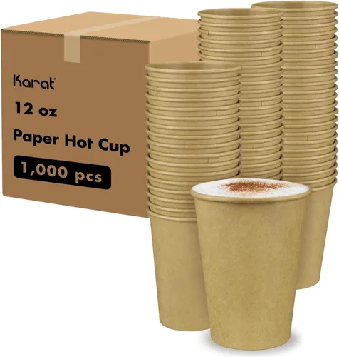 Vista 38 de Karat Taza de papel para café expreso de 4 oz, 1000 unidades, taza desechable para enjuague bucal, para bebidas calientes y frías, blanca (C-K504W)