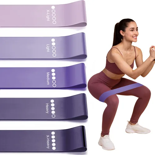 Vista 6 de Resistance Loop Exercise Bands for Working Out, Fitness Elastic Bands, Workout Bands for Home Gym, Stretching, Yoga, Pilates, Physical Therapy
