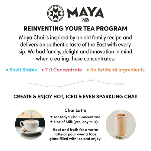 Vista 6 de Maya Chai Concentrado de té, Devi, Extra Spice, Heritage Recipe, 6 onzas líquidas