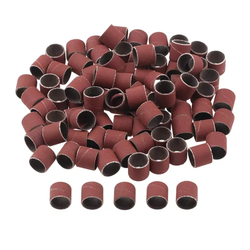 Vista 8 de 100 unids bandas de lijado 320 grit tambores mangas para DREMEL herramientas rotativas 4.7 in Polishing sand sleeve accessories, durable abrasive