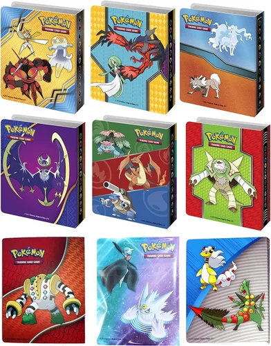 Vista 2 de Paquete de 4 carpetas de mini álbumes de Pokémon para tarjetas, fundas incluidas, protege tu mazo con estilo, gráficos geniales con tus personajes
