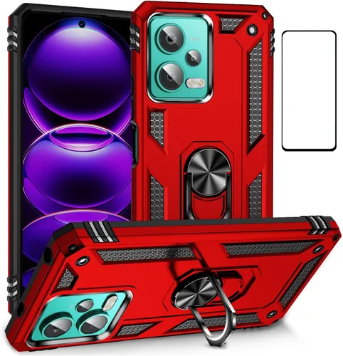 Vista 97 de Funda para Xiaomi POCO X3 NFC /X3 Pro con protector de pantalla, armadura de protección militar híbrida resistente a prueba de golpes, funda Negro