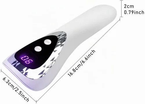 Vista 2 de Luz UV de mano para uñas de gel, mini lámpara de uñas portátil con flash LED, esmalte de curado de uñas recargable, secado rápido, máquina de secado