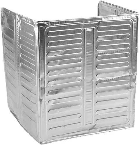 Vista 6 de Cubierta de pantalla de aluminio para freír aceite con 3 paneles con bisagras para protección contra grasa, se adapta a la mayoría de estufas
