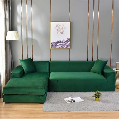Vista 13 de MIPOPS Fundas de sofá de tela de terciopelo, funda elástica para sofá seccional, funda de sofá en forma de L, funda para sillón diván para sala de J